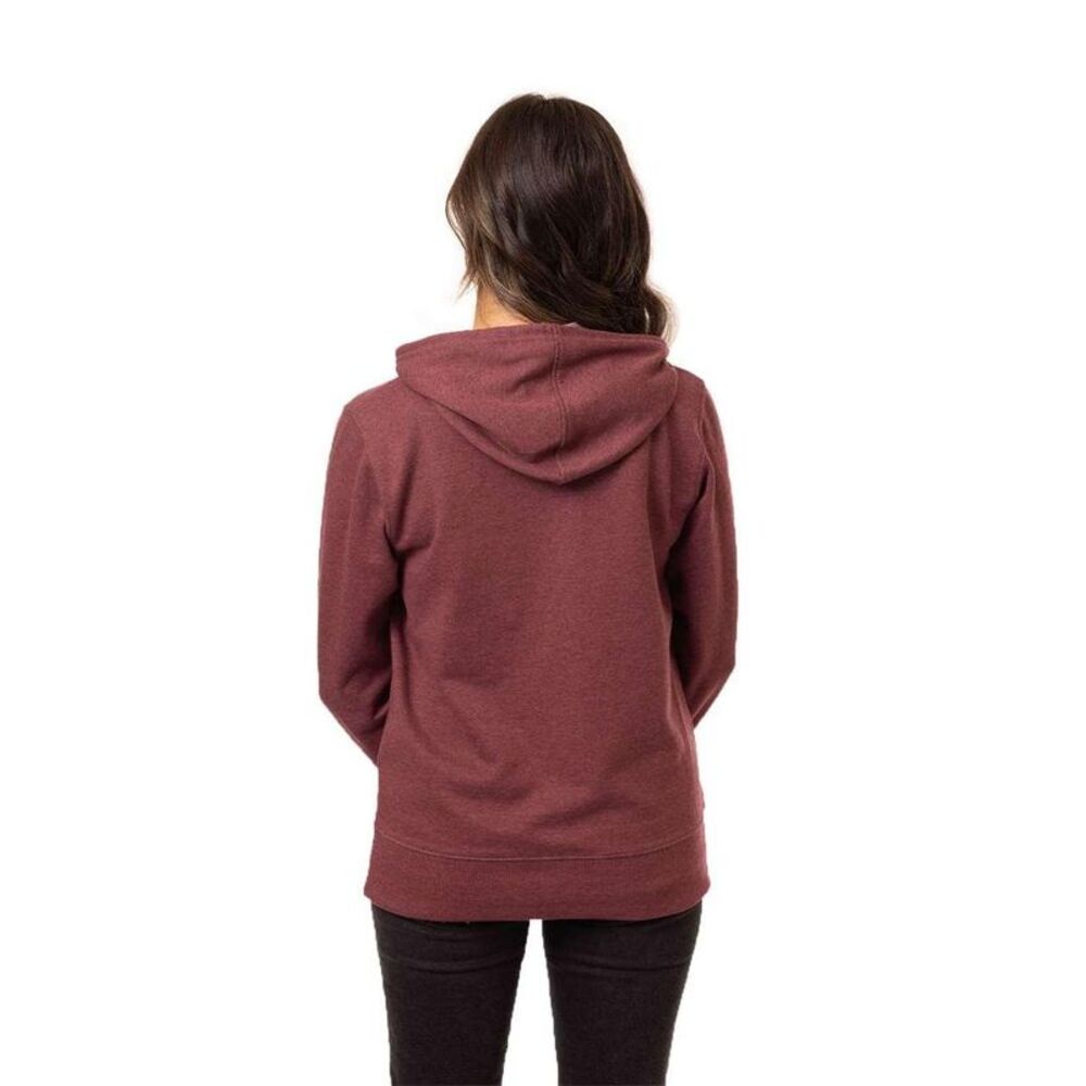 Econscious Women's Heathered Full-Zip  Sweatshirt / Berry - Picture 3 of 3